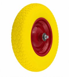 Roata poliuretanica pentru roaba ROTOR RRPL4.8/4.0-8R/L, 4.00-8, janta metalica, ax 20 x 93 mm inclus