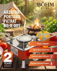 Arzator portabil patrat BÖHM BG-K-005
