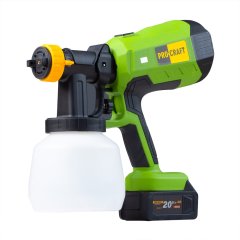 Pistol de vopsit pe acumulator PROCRAFT PSE40, 20 V, Brushless, debit vopsea 750 ml/min, 4 duze