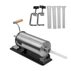 Aparat manual de facut carnati ROTOR RY-2006PA, orizontal, 3,5 kg, inox alimentar, cuva rabatabila, 4 palnii, fixare pe masa cu cleme