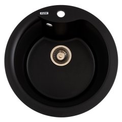 Chiuveta de bucatarie seria WAVE Black/Metallic FLOW FCB-485WBM/1