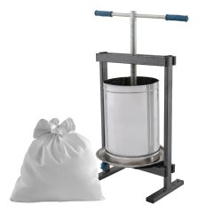 Teasc/Presa struguri Vilen Inox 20 L, cuva dubla, Ucraina Traditional