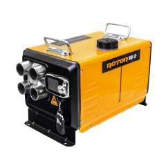 RID-12 Incalzitor diesel 12 kW, 5 L, 12V/24V/230V, 4 iesiri aer din aluminiu, cu telecomanda, pentru auto, garaj, camping si cabana ROTOR