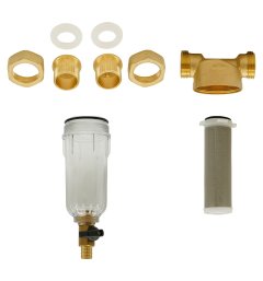 Filtru apa cu purjare din alama cu sita inox FLOW F-PF-B01