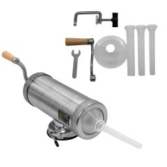 Aparat manual de facut carnati ROTOR RY-2005S, 3 kg, orizontal, inox alimentar, 3 palnii, fixare pe masa cu ventuza