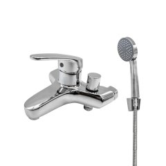 FL BC-203ZC, Baterie cada cu para de dus, zinc, crom, FLOW