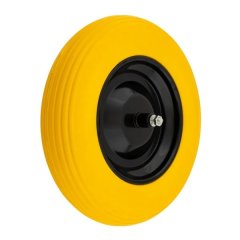 Roata poliuretanica pentru roaba ROTOR RRPN3.5-8B/L, 3.50-8, janta metalica, ax 14 x 136 mm inclus