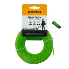 Fir nylon profil patrat  pentru motocoasa ROTOR