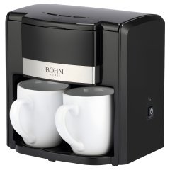 Cafetiera cu filtru BÖHM HOME BDCM6050B2C, 420-500 W, 0,6 L, 2 cesti, filtru permanent, 2 cani ceramice
