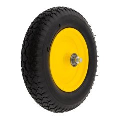Roata pneumatica pentru roaba ROTOR RRPN3.5-8R/C, 3.50-8, cauciuc, janta metalica, cu rulment si ax 20 x 93 mm