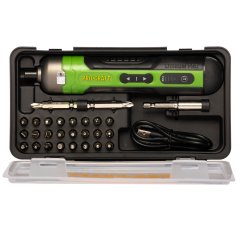 Surubelnita electrica cu acumulator PROCRAFT KS510, 3,6 V / 1,5 Ah, 5 Nm, USB Type-C, 28 biti si cutie de transport