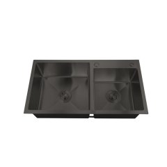 Chiuveta de bucatarie MIXXUS HM7849D-215 NANO-BLACK (3.0/0.8)