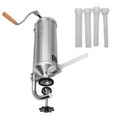 Aparat manual de facut carnati ROTOR RY-2005C, vertical, 3 kg, inox alimentar, 4 palnii, fixare pe masa cu clema